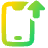 Upload Phone Mobile Icon from Plump Gradient Set