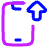 Upload Phone Mobile Icon from Plump Neon Set