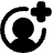 Account Circle Add Icon from Plump Remix Set
