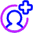 Account Circle Add Icon from Plump Neon Set