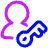 User Account Passkey Icon from Plump Neon Set