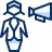 Business Female Megaphone icon - Free transparent PNG, SVG. No Sign up needed.
