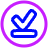 Check Download Done Circle Offline Icon from Plump Neon Set