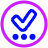 Check Preliminary Steps Circle Icon from Plump Neon Set