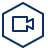 Video Meeting Hexagon Icon from Cyber Line Set