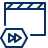 Clapboard Fast Forward Icon from Cyber Line Set