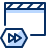 Clapboard Fast Forward Icon from Cyber Duotone Set