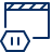 Clapboard Pause Icon from Cyber Line Set