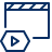Clapboard Play Icon from Cyber Line Set