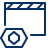 Clapboard Record Icon from Cyber Line Set