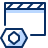 Clapboard Record Icon from Cyber Duotone Set