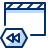 Clapboard Rewind Icon from Cyber Duotone Set