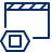 Clapboard Stop Icon from Cyber Line Set