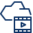 Video Cloud Icon from Cyber Line Set