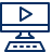 Video Computer Icon from Cyber Line Set