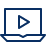Video Laptop Icon from Cyber Line Set