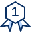 Badge Number One 1 Icon from Cyber Duotone Set