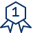 Badge Number One 1 Icon from Cyber Line Set