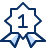 Badge Number One 2 Icon from Cyber Duotone Set