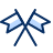 Flag Double Icon from Cyber Duotone Set