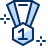 Medal Number One Icon from Cyber Duotone Set
