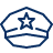 Police Cap Icon from Cyber Line Set