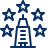 Five Stars Hotel Icon from Cyber Line Set