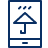 Mobile Rain Umbrella Icon from Cyber Line Set