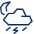 Night Rain Storm Icon from Cyber Line Set