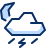 Night Rain Storm Icon from Cyber Duotone Set
