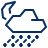 Night Snow Hail Icon from Cyber Line Set