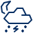 Night Snow Storm Icon from Cyber Line Set