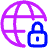 Globe Browser Vpn Lock Icon from Plump Neon Set