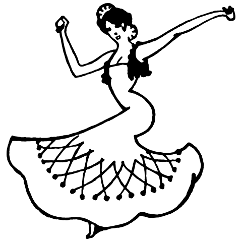 Dancing 1 Element from Art Nouveau Vectors Set