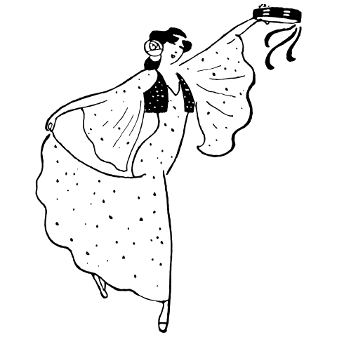 Dancing 5 Element from Art Nouveau Vectors Set