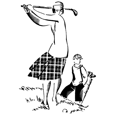 Golf Element from Art Deco Vectors Set