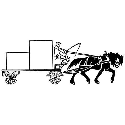 Horse Drawn Carriage Element from Art Nouveau Vectors Set