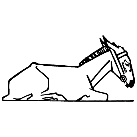 Horse Sit Element from Art Deco Vectors Set