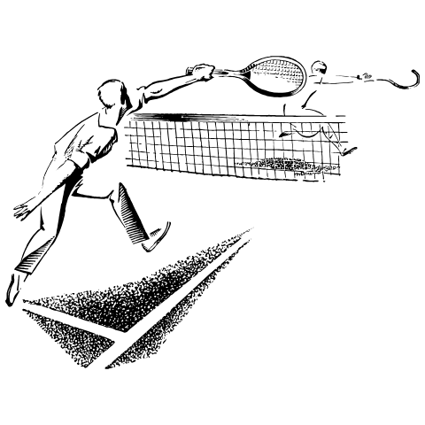 Tennis Element from Art Deco Vectors Set