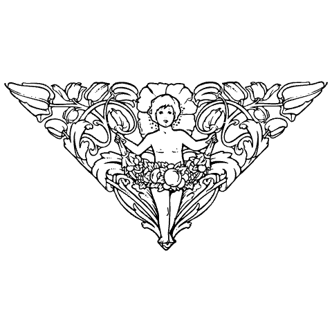 Centered Ornament 1 Element from Art Nouveau Vectors Set