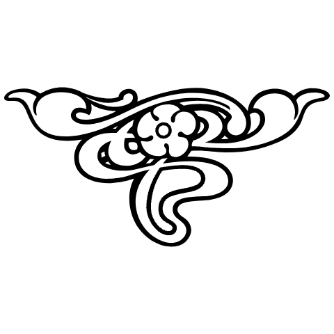 Centered Ornament 15 Element from Art Nouveau Vectors Set