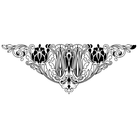 Centered Ornament 5 Element from Art Nouveau Vectors Set