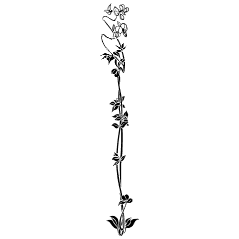 Vertical Ornament 1 Element from Art Nouveau Vectors Set
