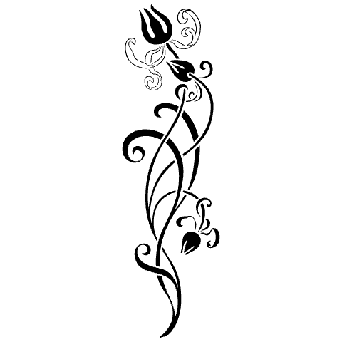 Vertical Ornament 15 Element from Art Nouveau Vectors Set