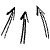 3 Doodle Arrows Same Direction Element from Beveled Scribbles Set