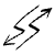 Double Zigzag Arrows Doodle Element from Beveled Scribbles Set