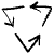 Triangle Loop Arrows Doodle Element from Beveled Scribbles Set