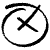 Denied Cross Wrong Circle Doodle Element from Beveled Scribbles Set