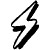 Lightning Flash Shadow Doodle Element from Beveled Scribbles Set