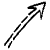 Dashed Outline Arrow Element from Beveled Scribbles Set